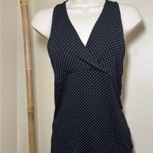 Liz Claiborne Black and White Polka Dot Halter Top